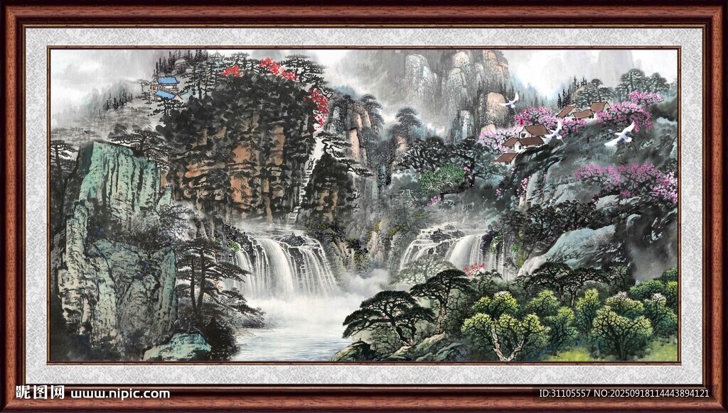 山水國畫風景圖