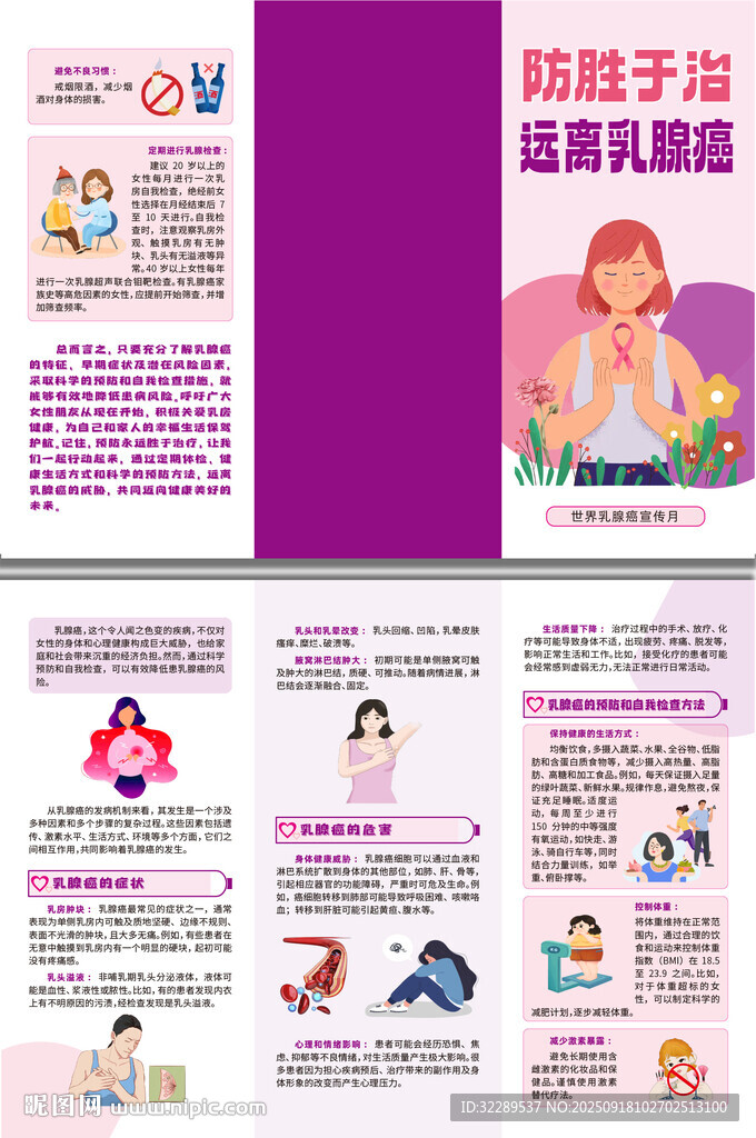 防勝于治遠離乳腺癌三折頁