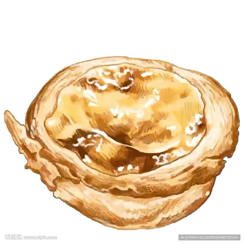 手繪美味蜂蜜堅(jiān)果面包