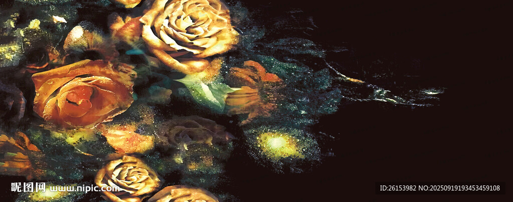 夢幻絢爛花朵綻放畫面