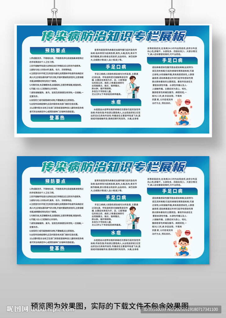 預防傳染病知識展板