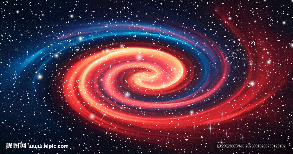 紅藍(lán)宇宙星空