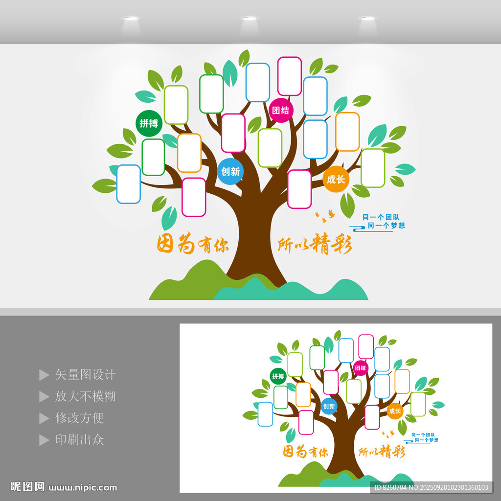 樹形照片墻 