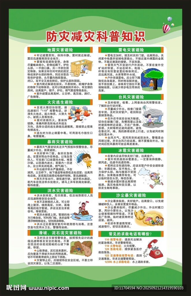 防災(zāi)減災(zāi)知識海報