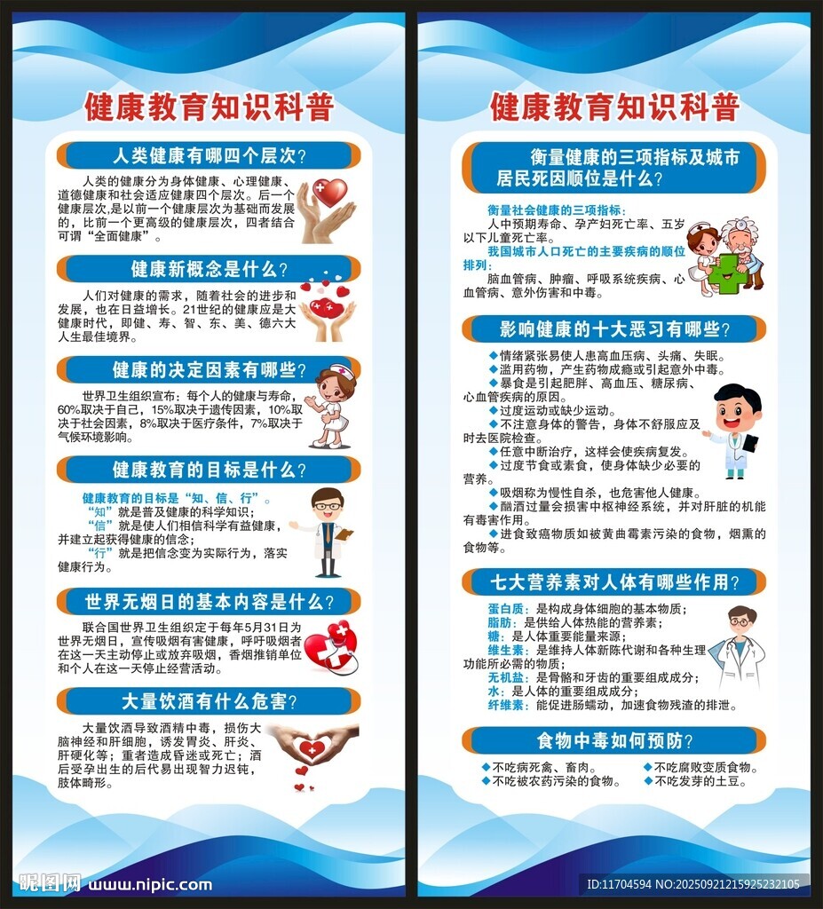 健康教育知識(shí)展架