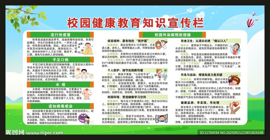 校園健康教育知識宣傳欄