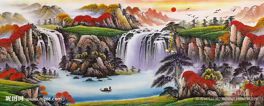 聚寶盆山水畫(huà)