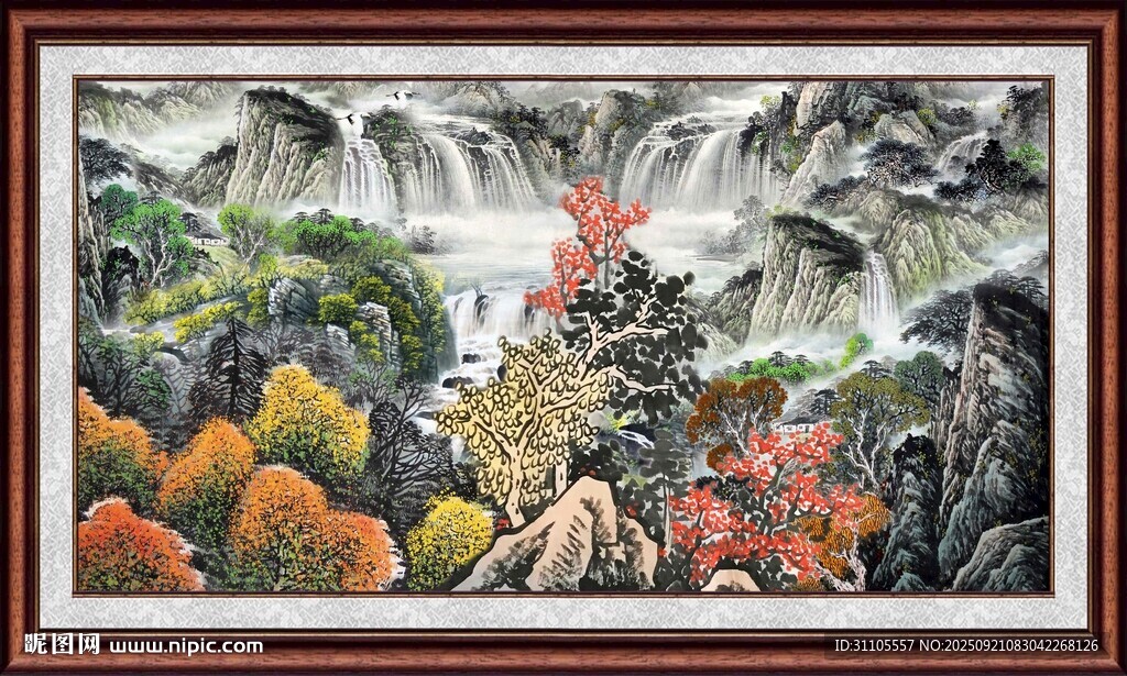 秋景山水國(guó)畫