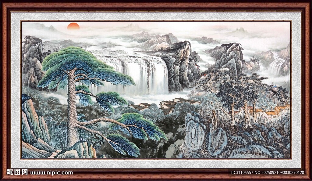 山水國(guó)畫(huà)風(fēng)景圖