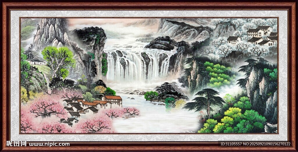 山水國(guó)畫(huà)風(fēng)景圖