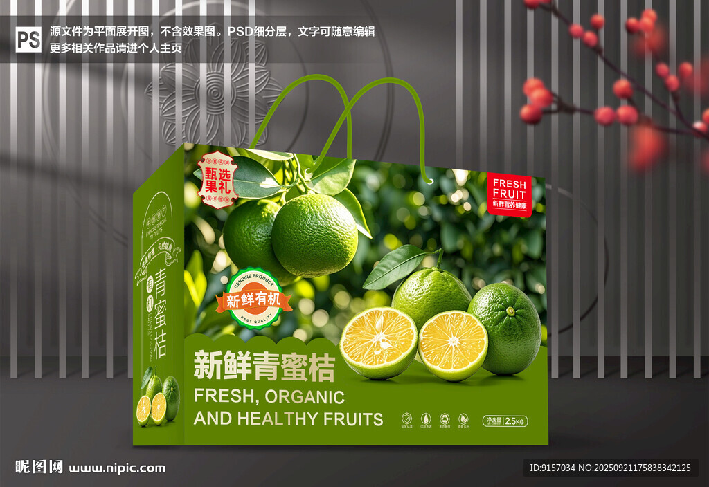 蜜桔包裝 青桔禮盒