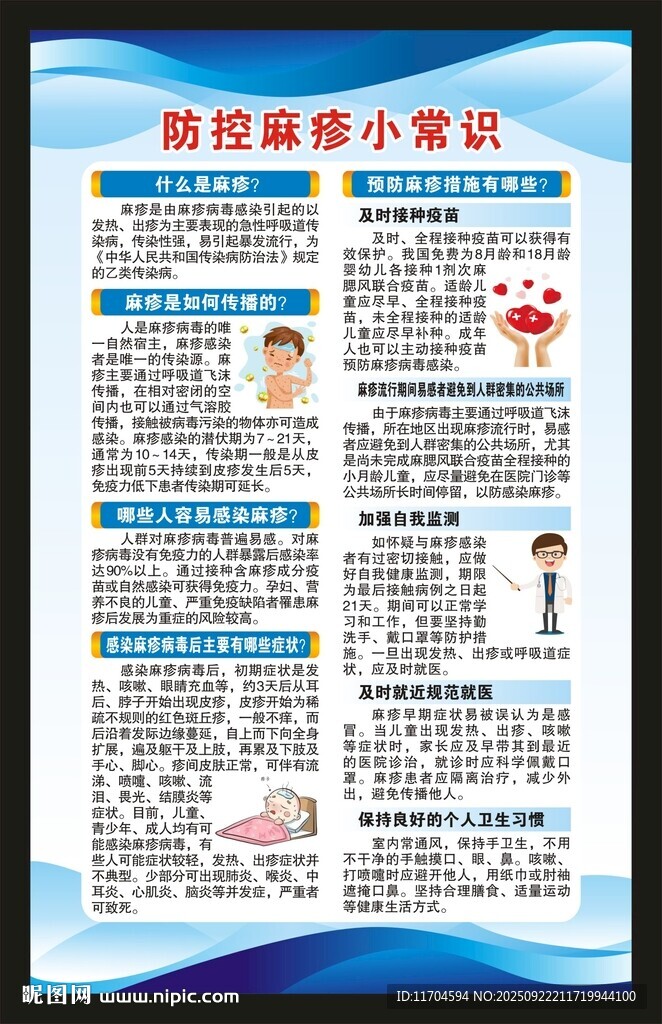 預(yù)防麻疹知識(shí)海報(bào)