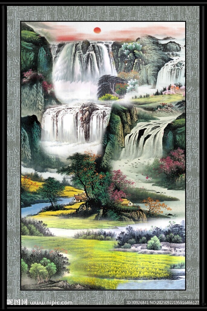 山水國(guó)畫(huà)風(fēng)景圖