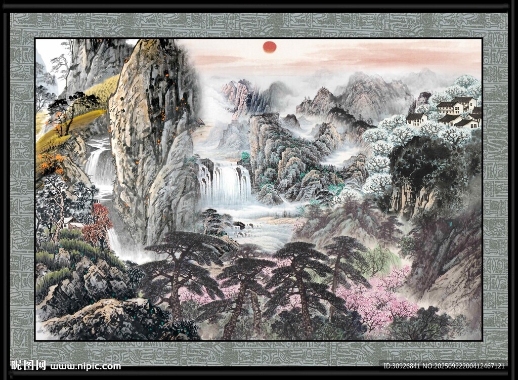山水國畫風(fēng)景圖