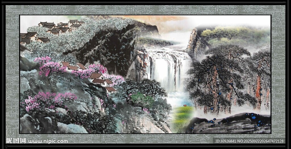 山水國(guó)畫(huà)風(fēng)景圖