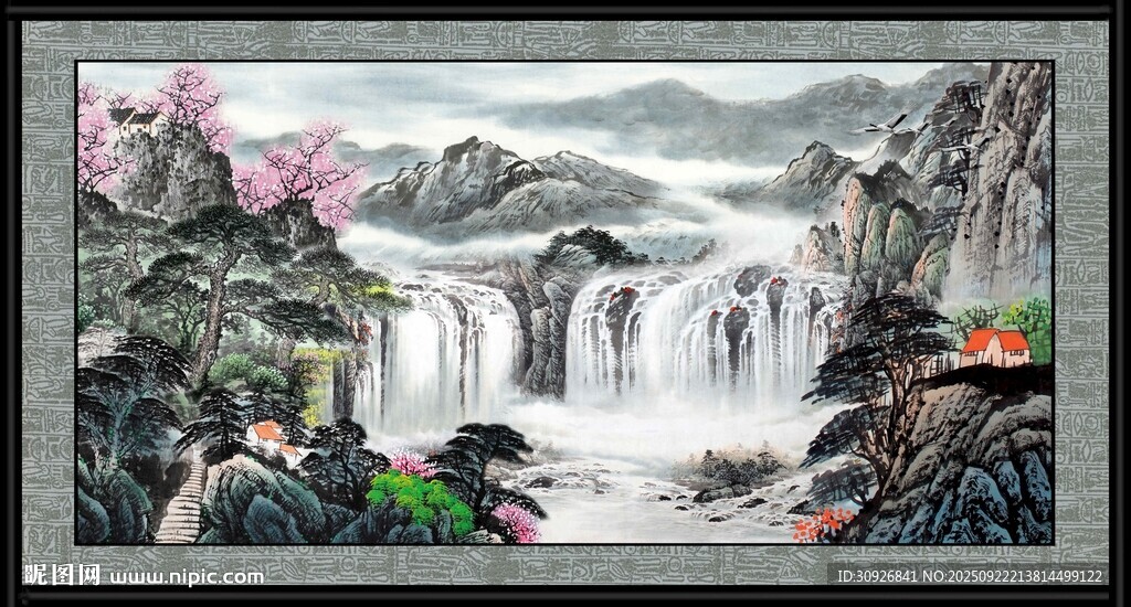 水墨山水國畫風(fēng)景圖