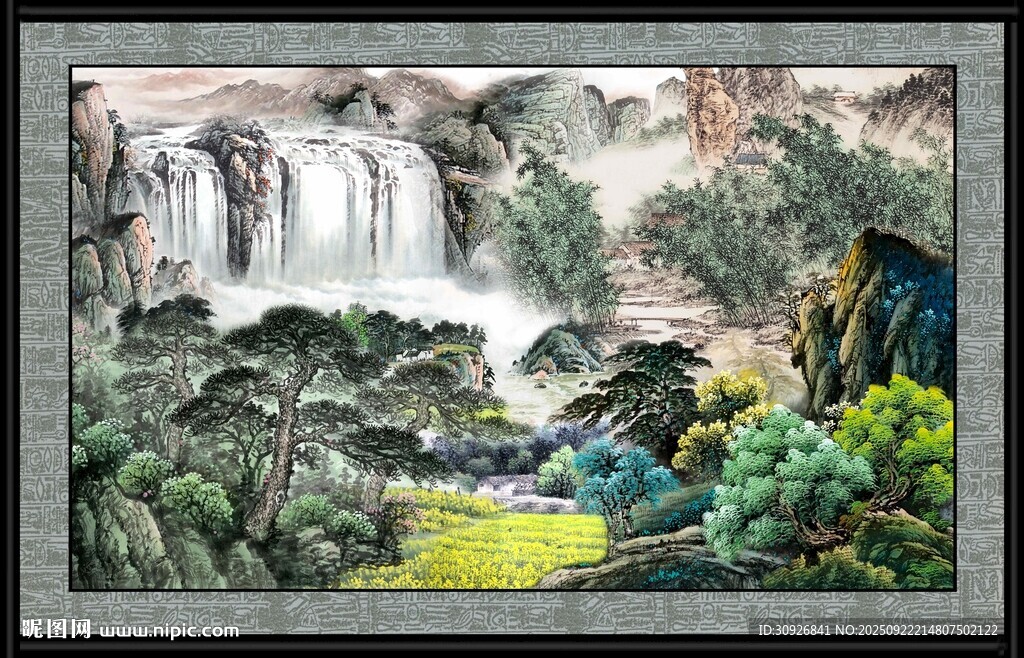 山水國(guó)畫(huà)風(fēng)景圖