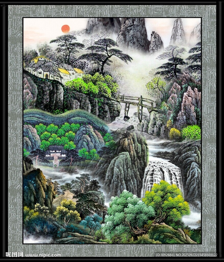 山水國畫風(fēng)景圖