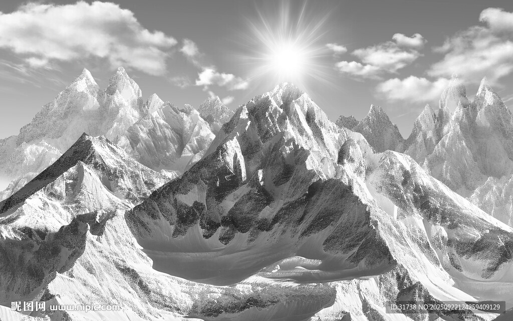 雪山背景墻