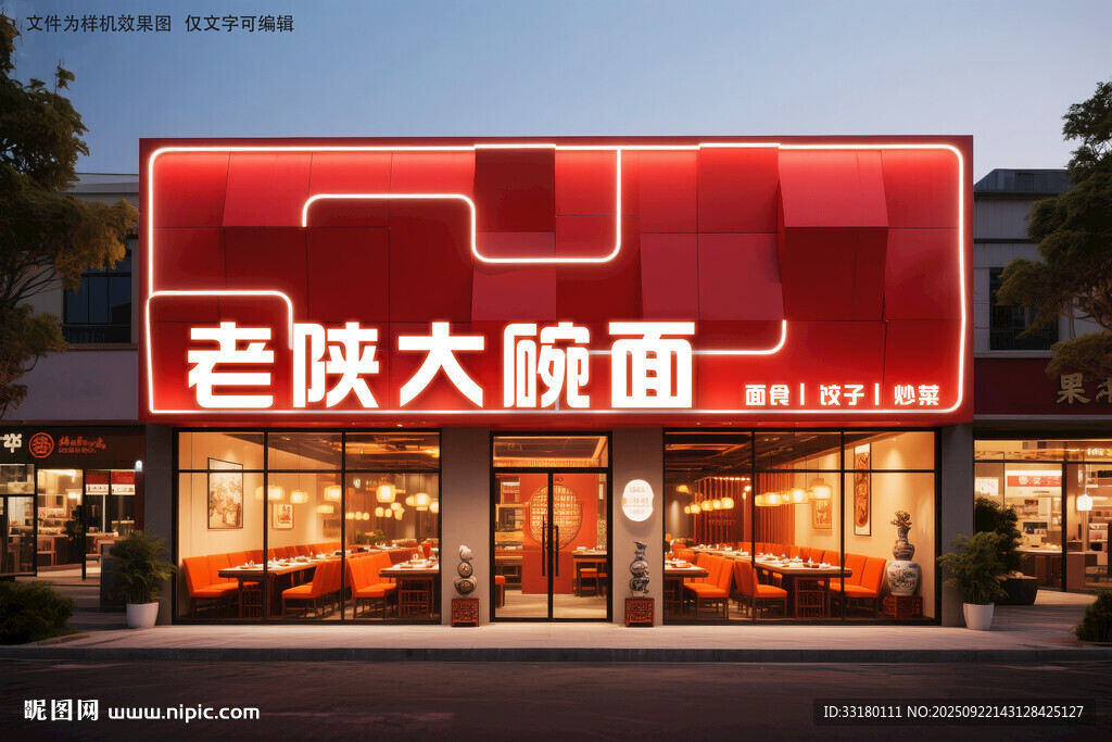 餐廳門頭樣機