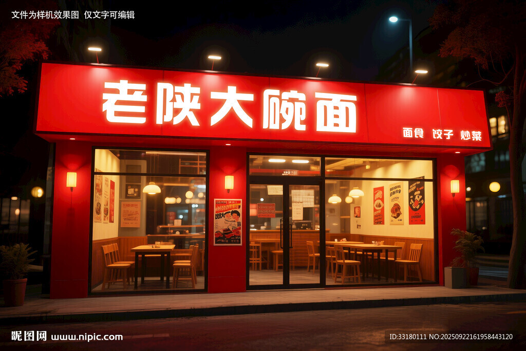 餐館門頭樣機(jī)