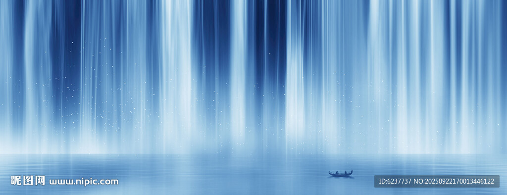 流水生財(cái)瀑布山水背景圖