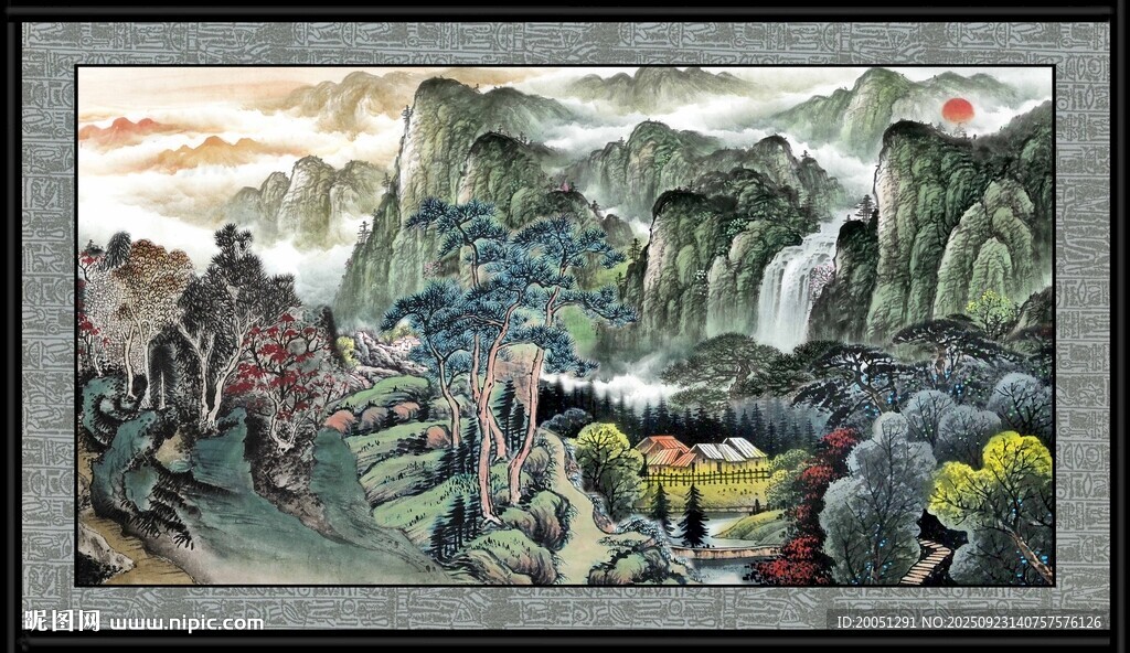 山水國畫風(fēng)景圖
