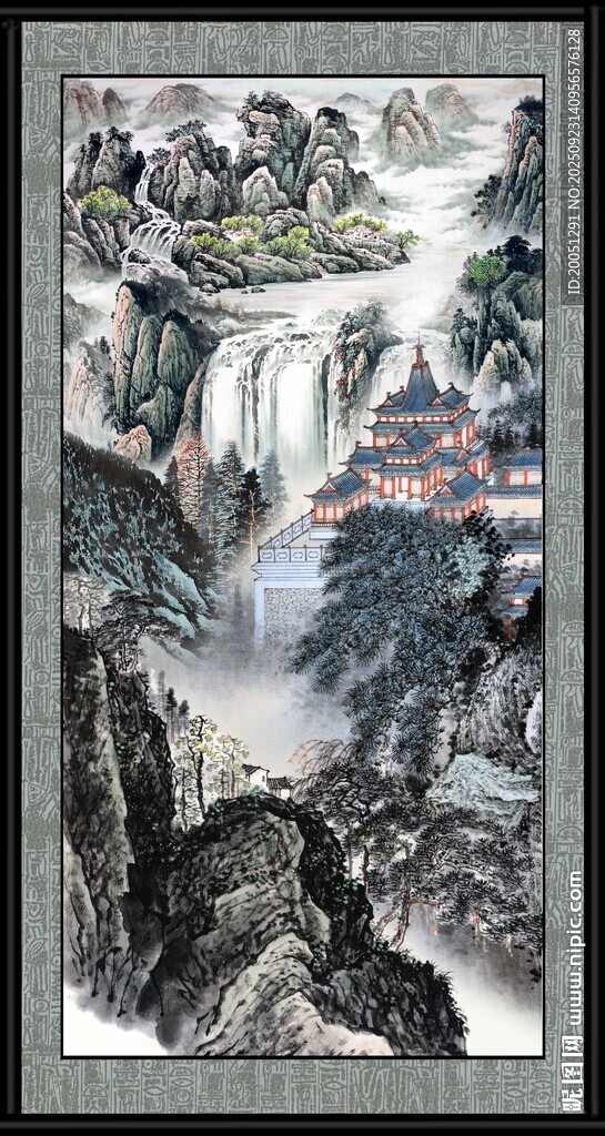 水墨山水國畫意境圖