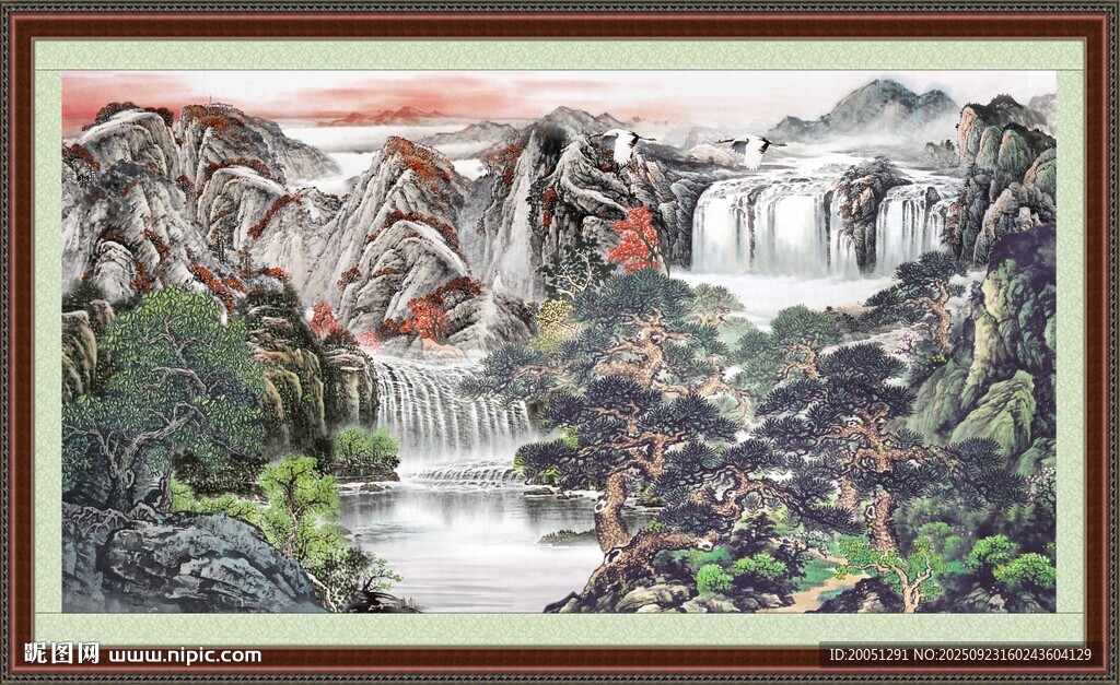 山水國畫藝術(shù)作品