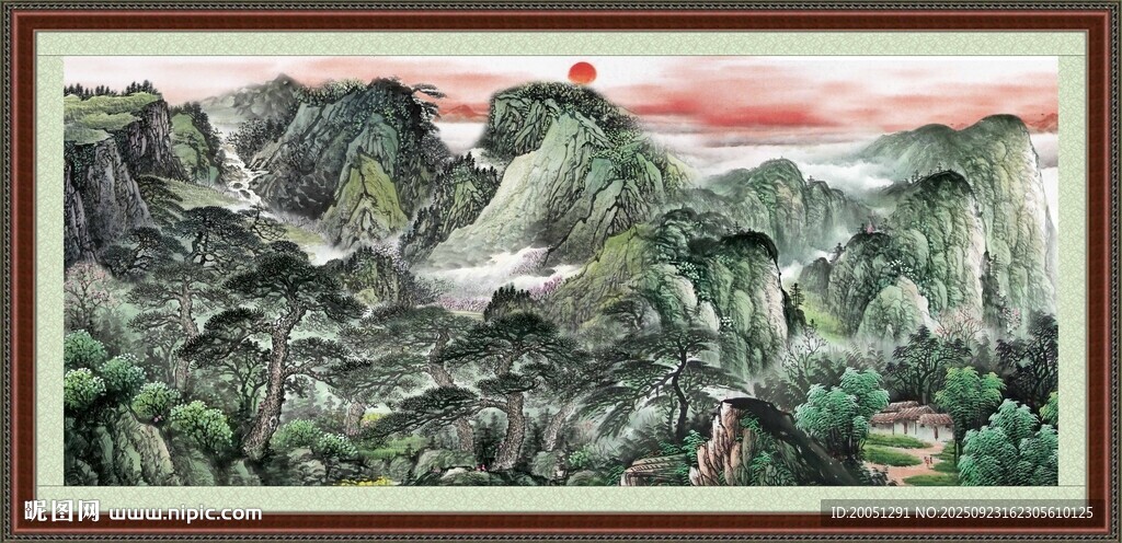 山水國畫風景圖