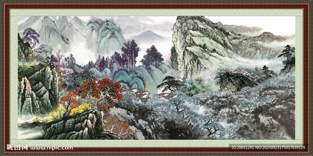 山水國(guó)畫(huà)風(fēng)景圖