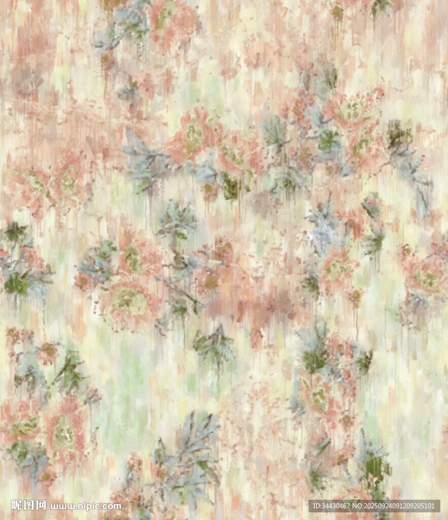柔和花卉紋理背景圖