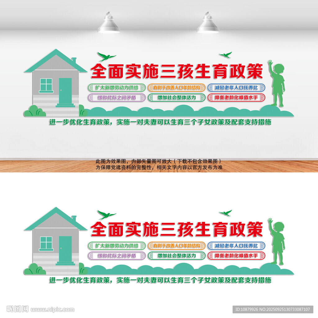  三孩生育政策文化墻