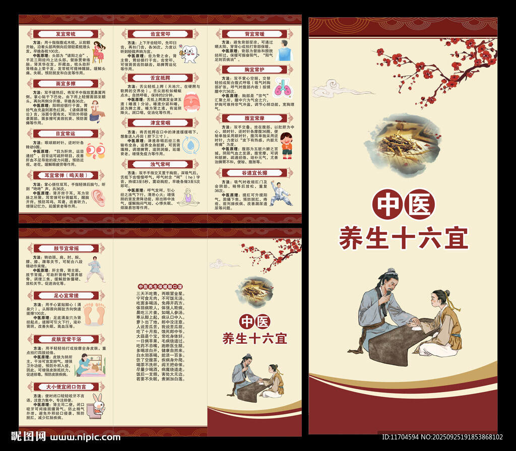 中醫(yī)保健知識(shí)三折頁