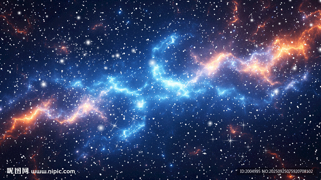 藍(lán)金色高清宇宙星空