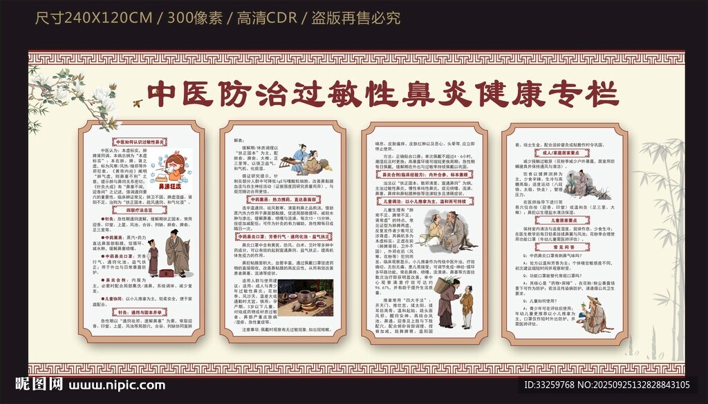 中醫(yī)防治過敏性鼻炎健康宣傳欄
