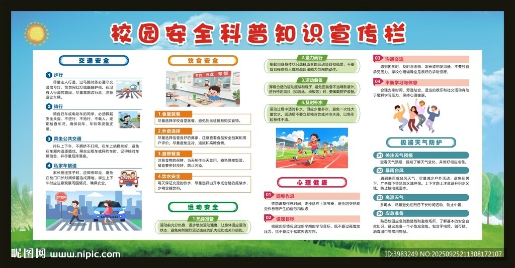 校園安全科普知識宣傳欄