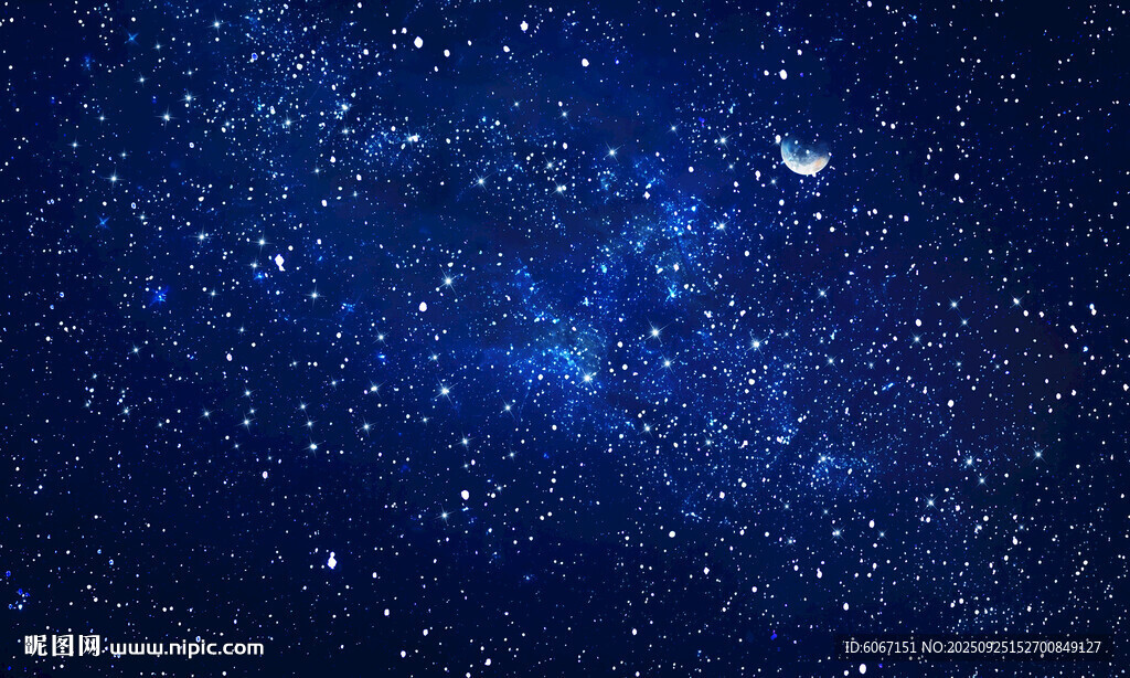 藍(lán)色星空星云背景圖