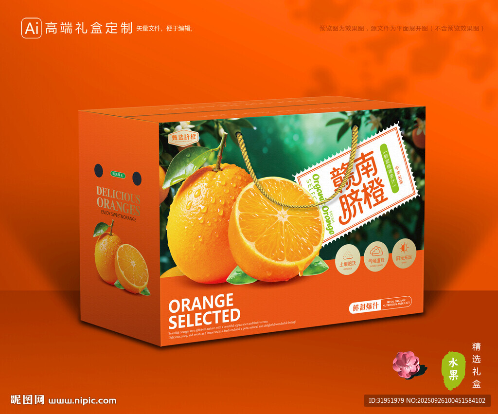 贛南臍橙包裝 橙子禮盒