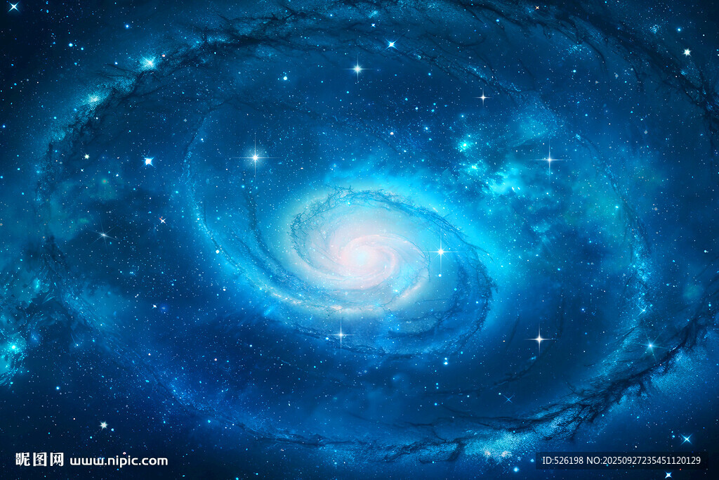 藍(lán)色宇宙星空星系漩渦