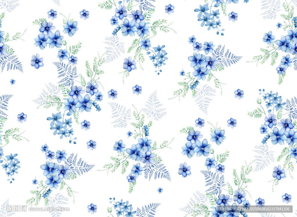 藍白小碎花