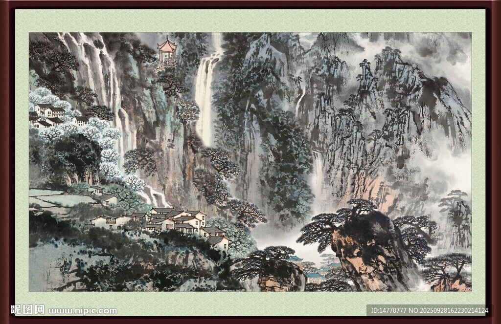 水墨山水國畫作品欣賞