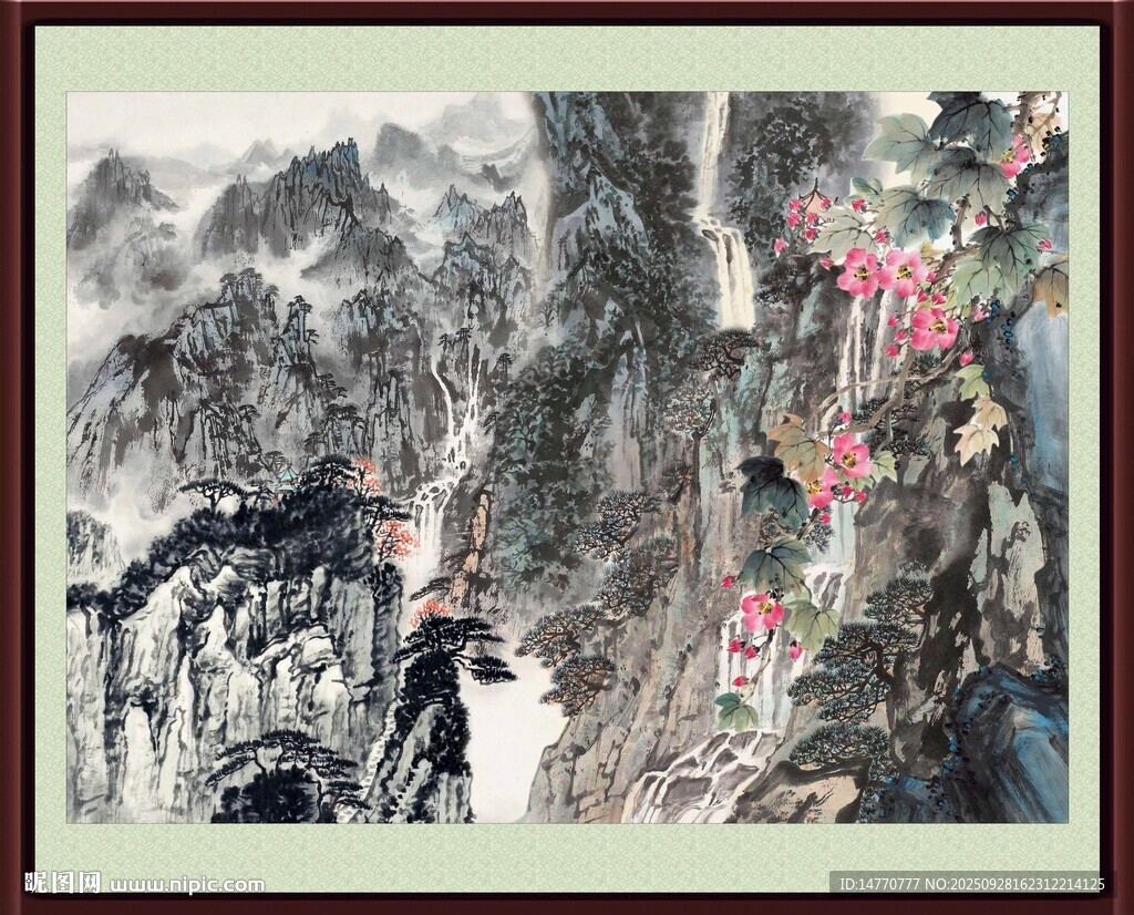 水墨山水國畫風景圖