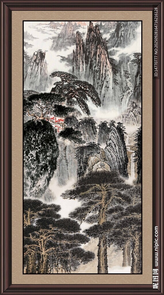 中式水墨山水裝飾畫