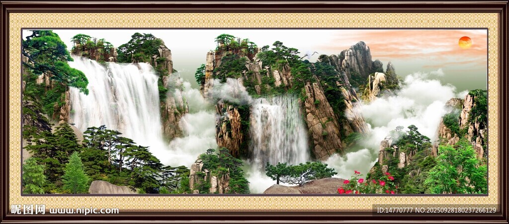 山水國畫風景圖