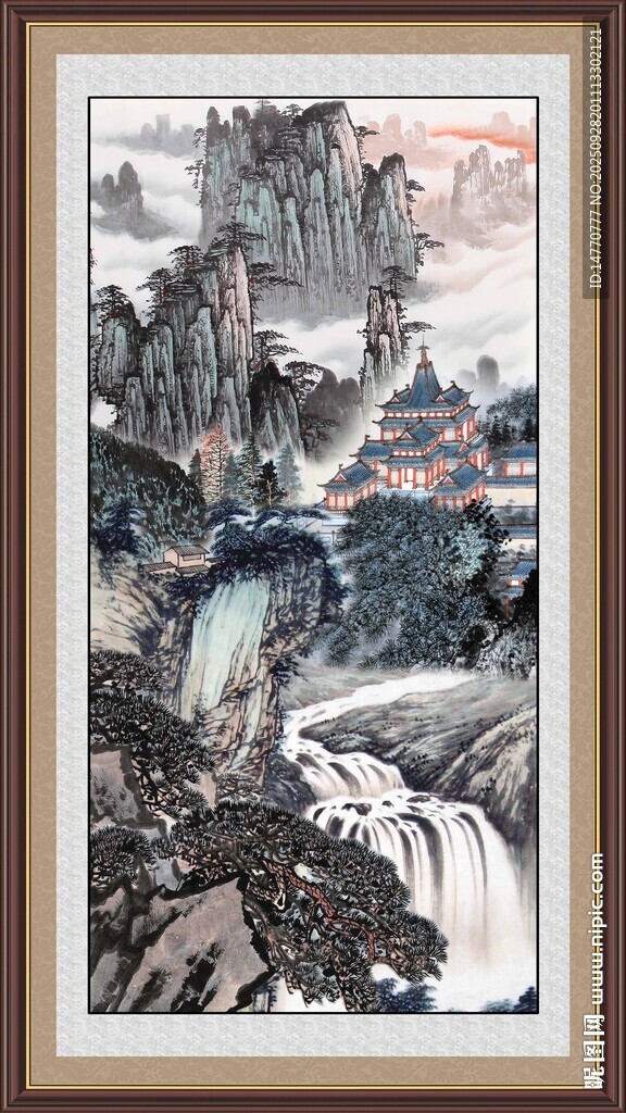 中式山水墨畫(huà)