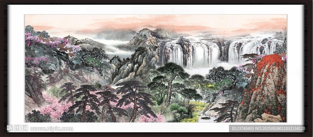 壯麗山水景觀圖