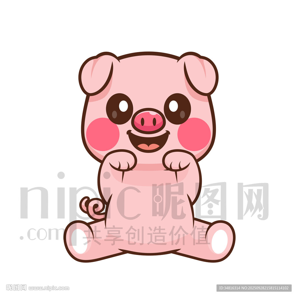 可愛小豬卡通形象