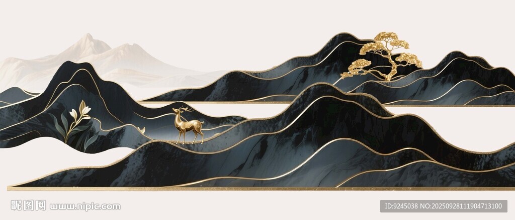 新中式山水裝飾畫