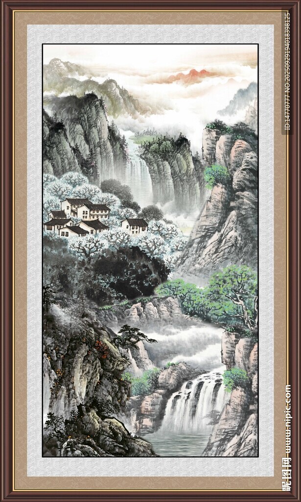 山水中堂畫 